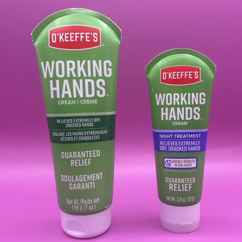 O'KEEFFE'S Working Hands Night Treatment Cream & Hand Cream Lot Of 2 NEW